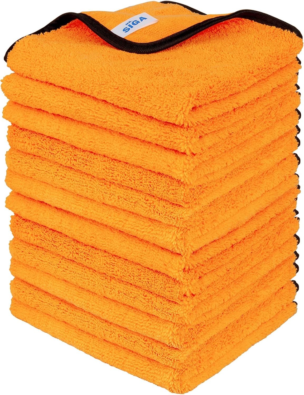 MR.SIGA Professional Premium Microfiber Towels for Household Cleaning, Dual-Side