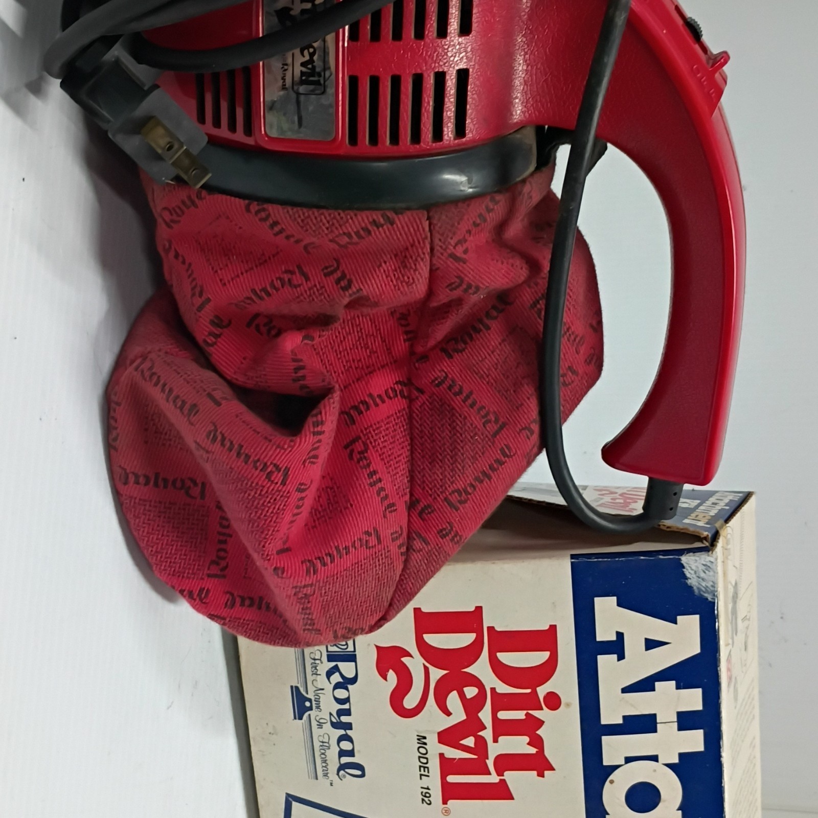 Royal Dirt Devil Model 192 Corded Handheld Bagged Vacuum, Red
