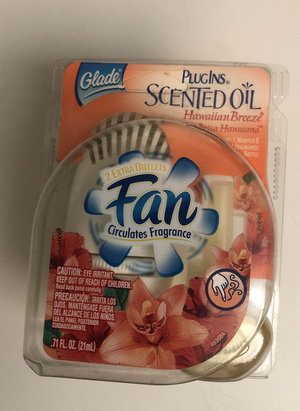 Glade Plugins Scented Oil Fan Circulates Hawaiian Breeze 2 Outlet￼ See Pictures