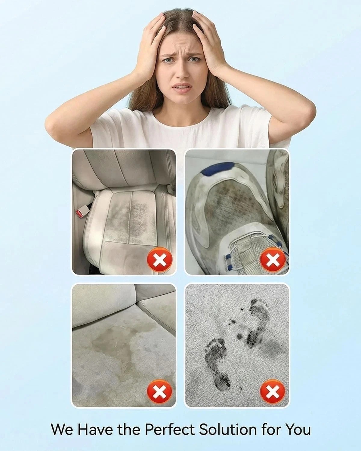 Multifunctional Foam Cleaner For Car Interior Strong Stain Remover USA