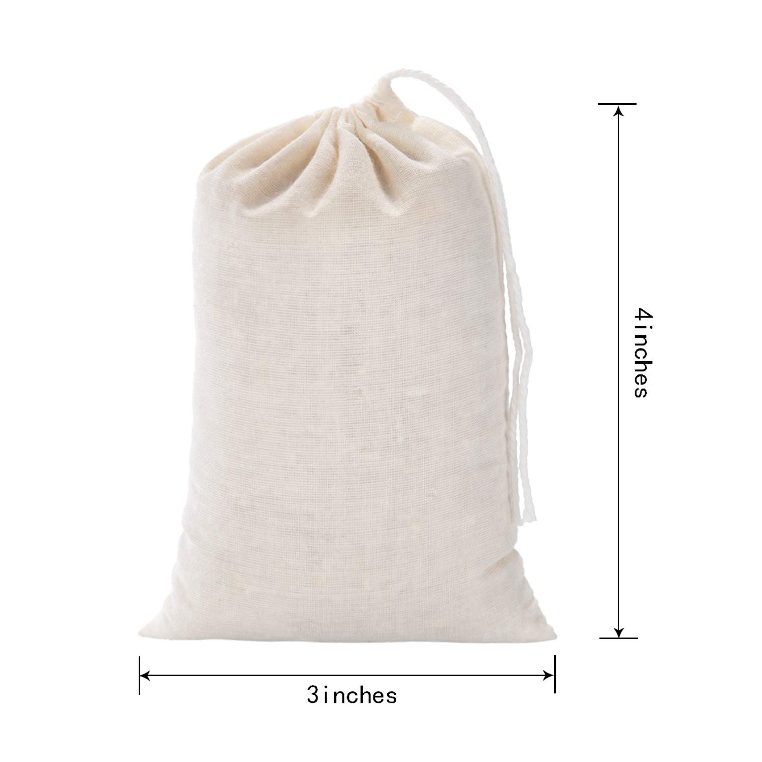 Tatuo 3 x 4 Inches Muslin Cotton 3 x 4 (Pack of 50), natural color