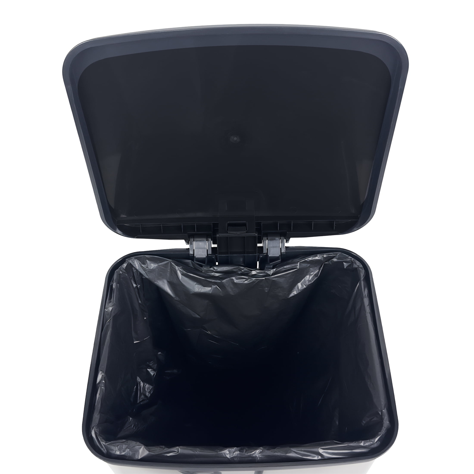 13.2 Gallon Trash Can, Plastic Rectangular Step Kitchen Trash Can, Si