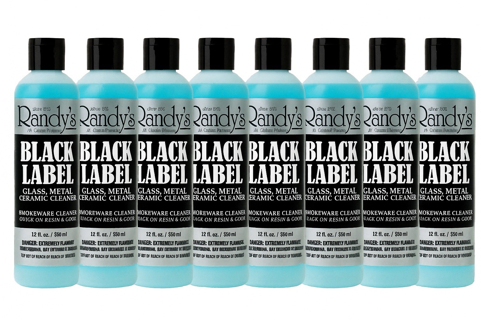 Randy’s Glass Cleaner – Black Label – 8 – 12oz Bottle – Ceramic, Glass