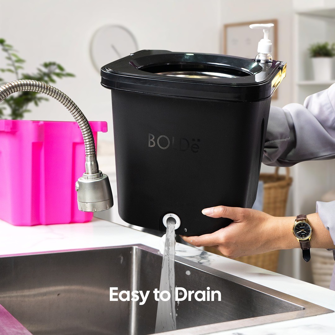 Thunder Mop Dual-Sided Spin System Stackable 6L Mop Bucket Set/3Microfiber Heads