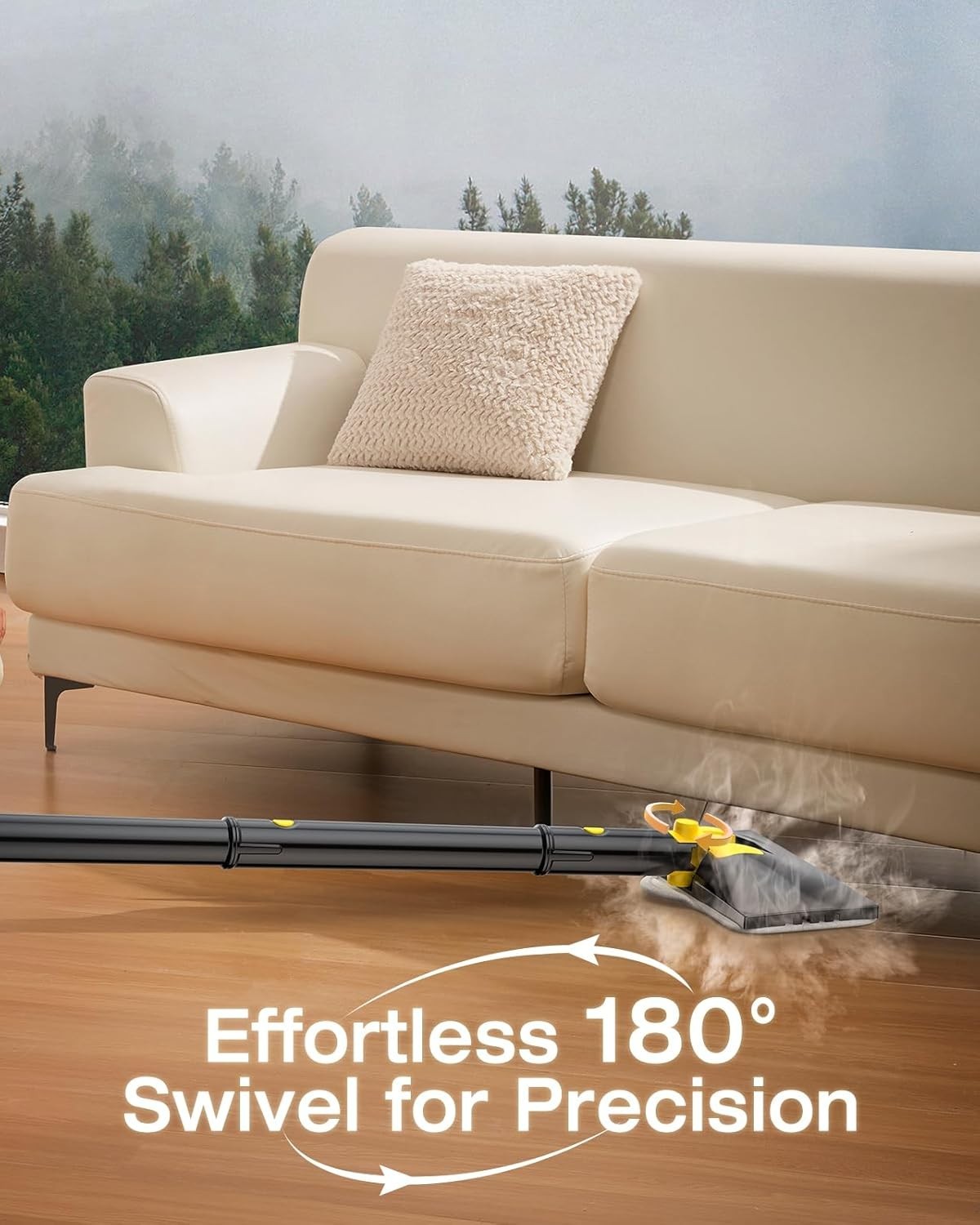 10-in-1 Steam Mop with Detachable Handheld Steamer,350ml Tank, 10s Heat-Up, 2…