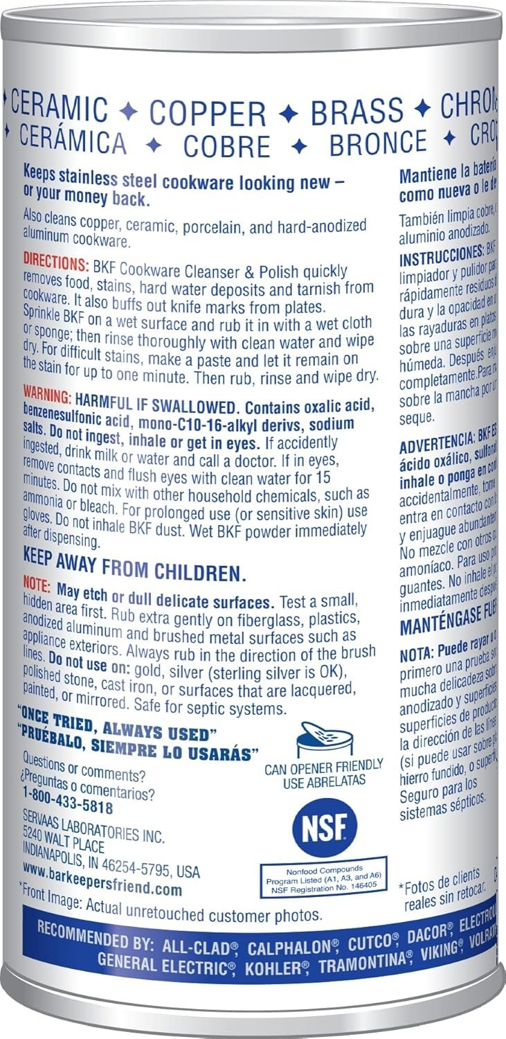 Cookware Cleaner and Polish Stainless Steel Degreaser Lime 12-Ounce