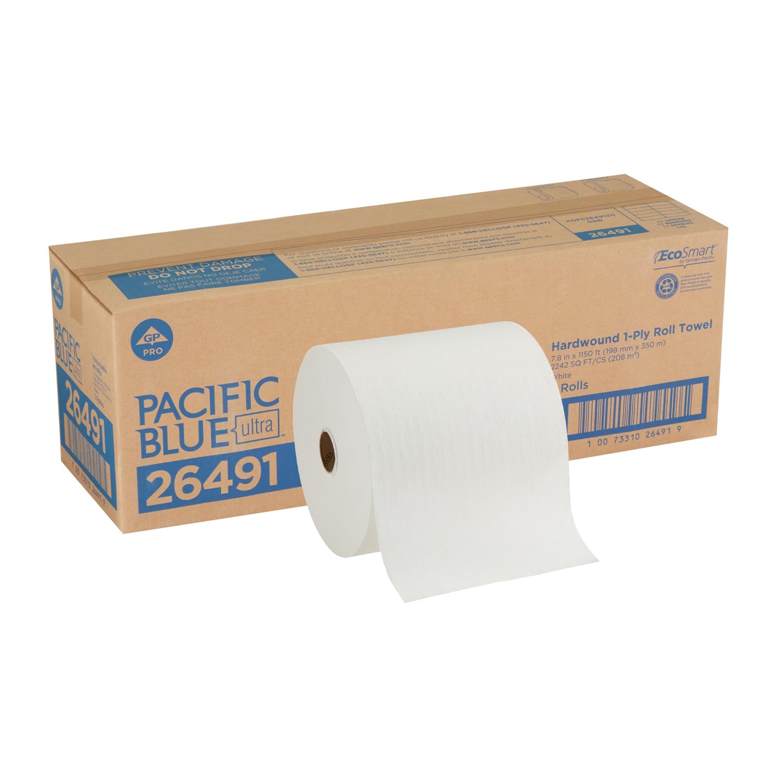 Georgia-Pacific Blue Ultra 8” High-Capacity Recycled Paper Towel Rolls