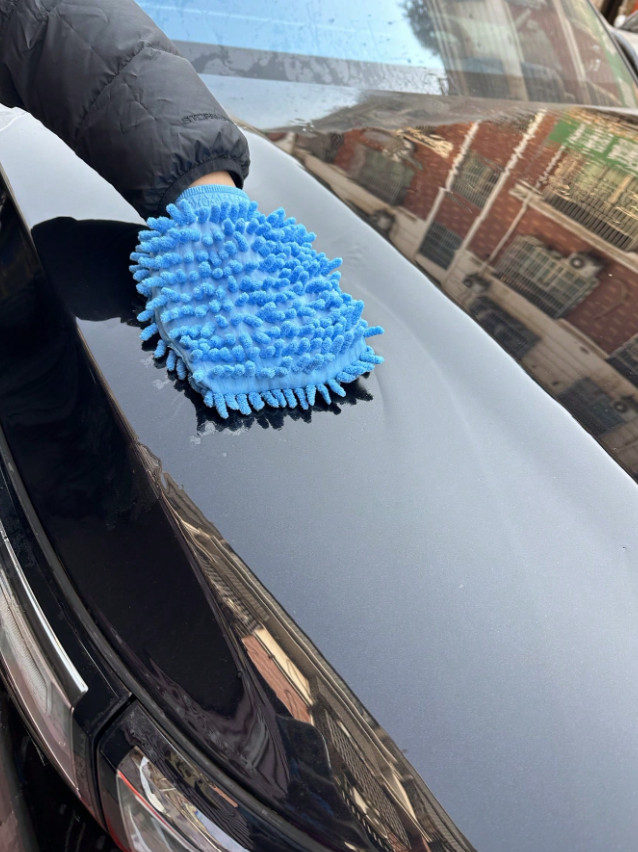 1pc Soft Microfiber Car Wash Glove – Scratch-Free Cleaning Mitt for Vehicles-NEW