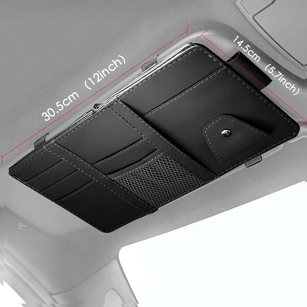 Car Sun Visor Pocket Organizer Personal Belonging Storage Pouch for Trucks Car