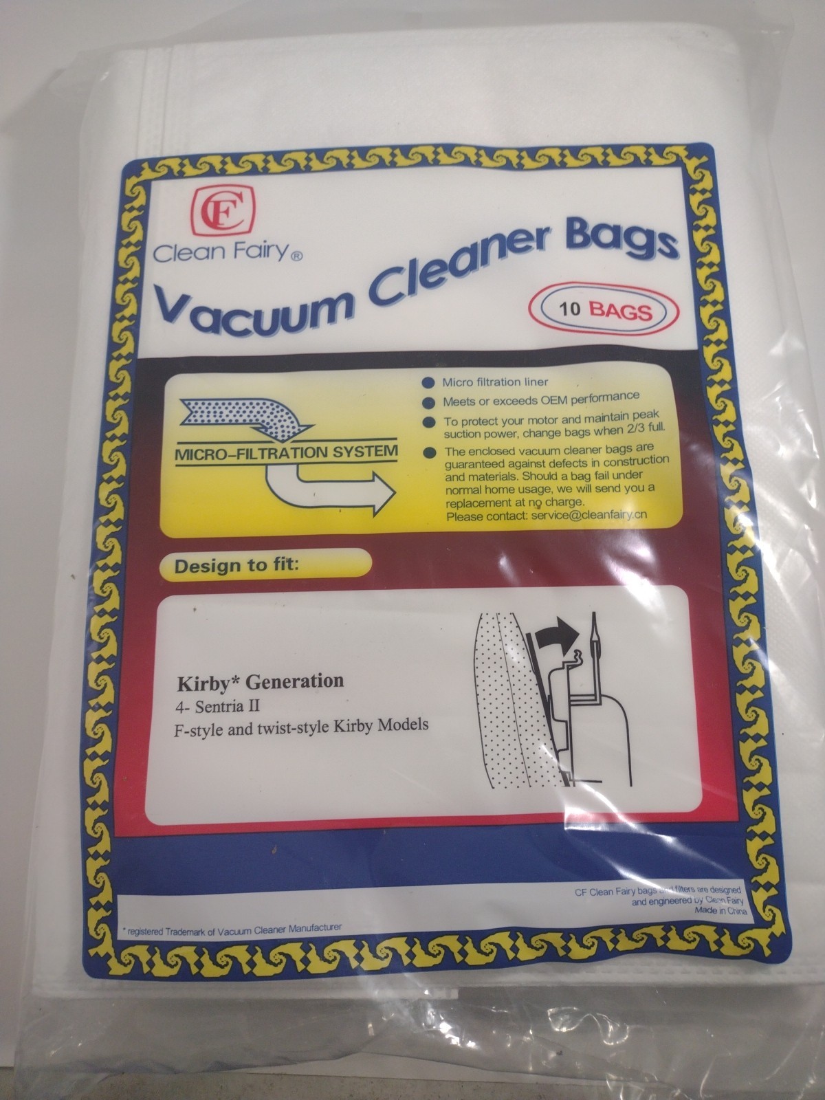 Kirby Vacuum Cleaner Bags Clean Fairy 10 pc. Kirby Generation See Pictures