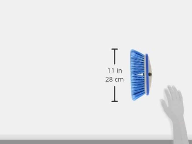 Medium Wash 8″ Brush Head W/Bumper – Dual Connections Fit Either Standard 3/4…