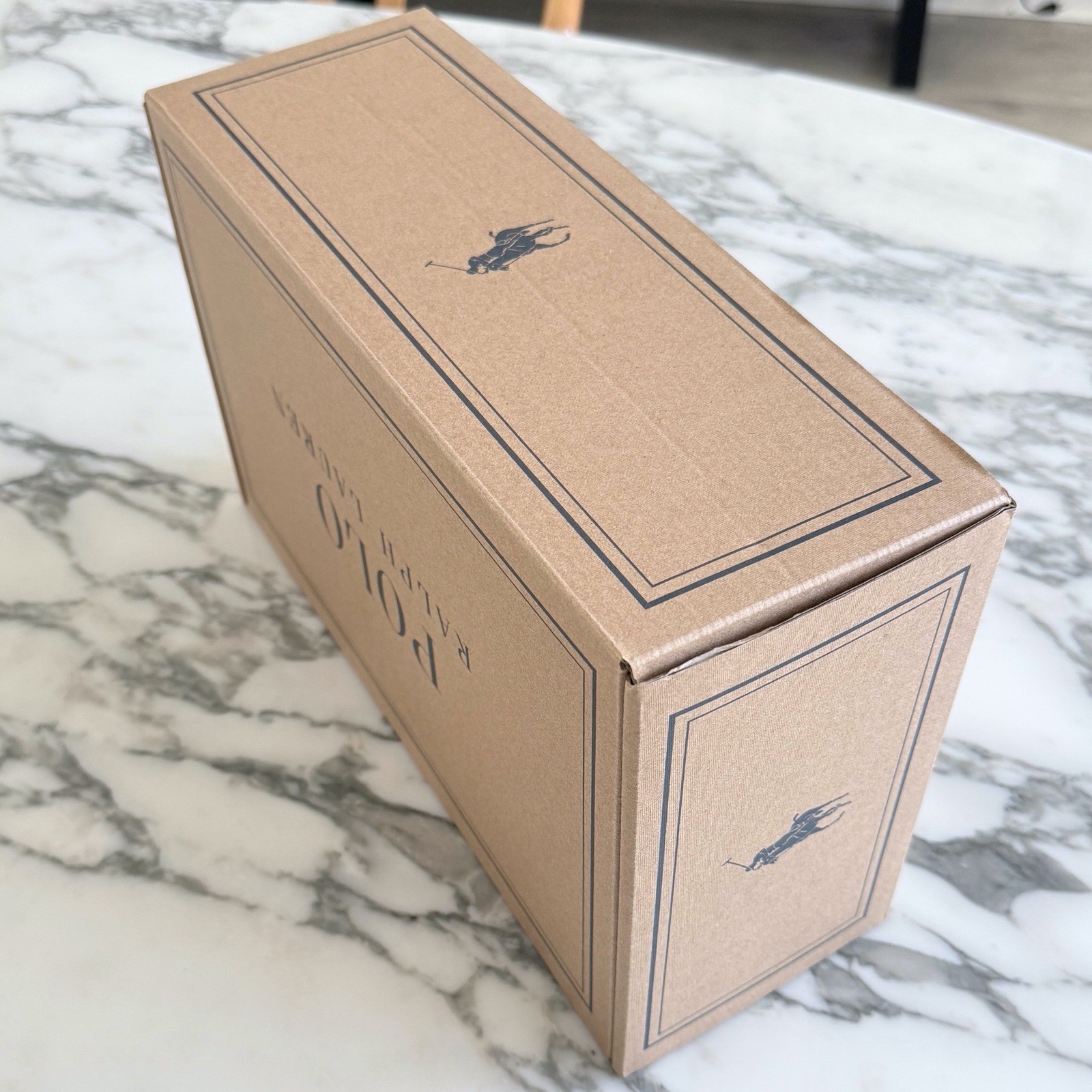 Polo Ralph Lauren Empty shoe Box Brown Kraft Cardboard Storage Box