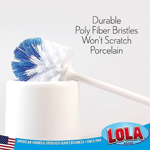 Durable Fiber Stiff Bristles, Compact Size, Non 2 Pack Classic Toilet Brush