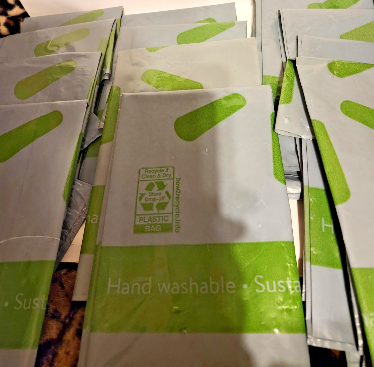 5 Pk -WALMART Plastic Shopping Bags REUSABLE 125times Heavy Duty Color Varies