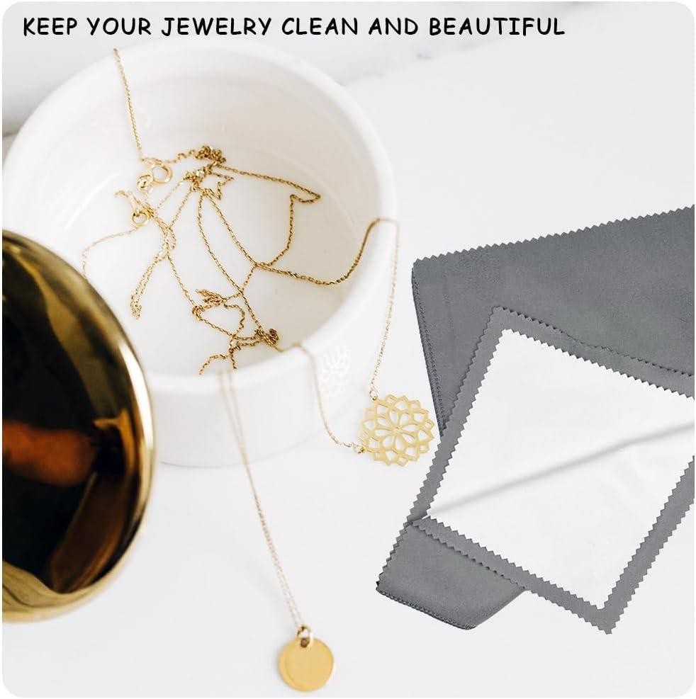 4pcs Polishing Cloth Large Cleaning Cloths for Gold Silver and Platinum Jewelry,
