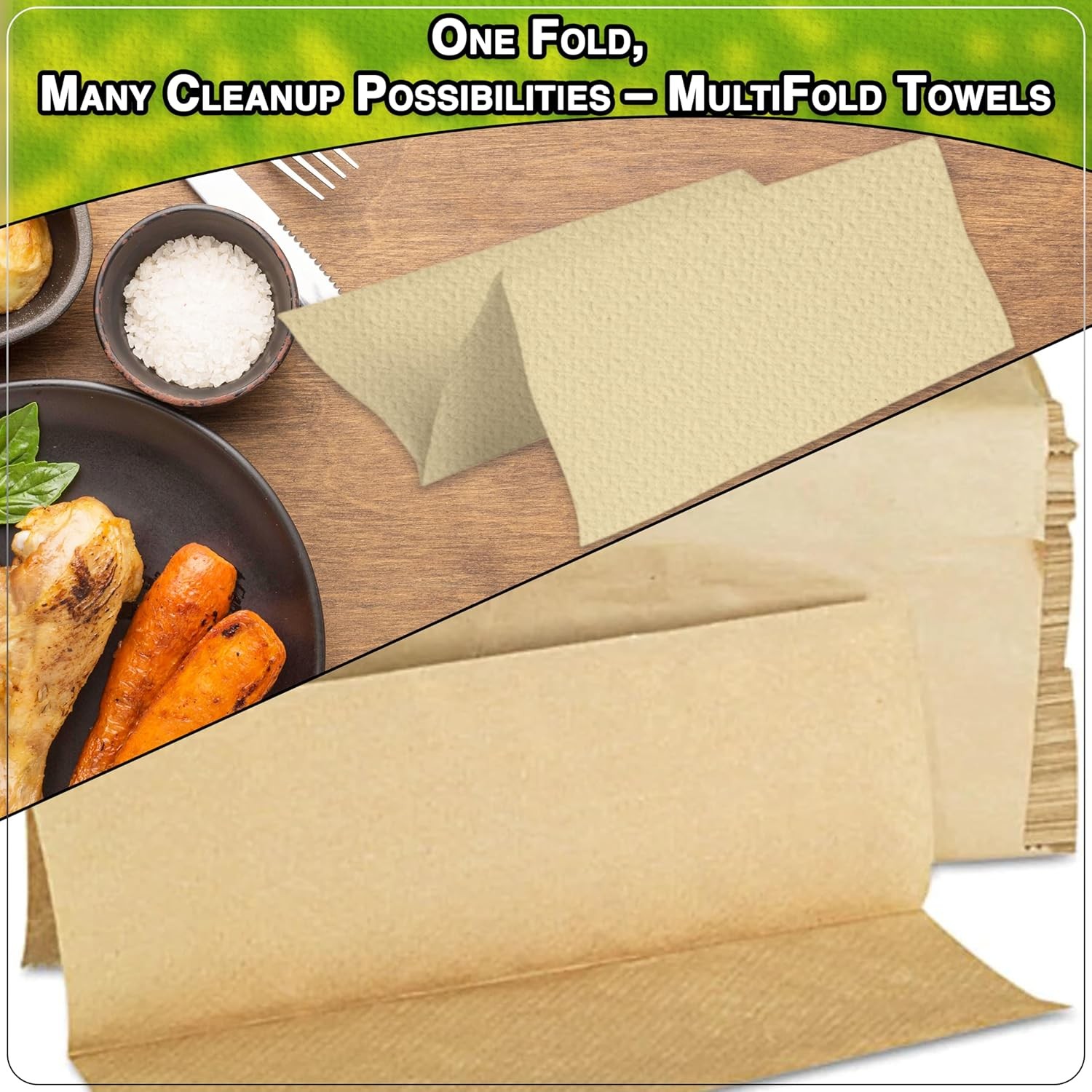 Kraft MultiFold Paper Towels- Pack of 2-250ct. Total 500 Towels