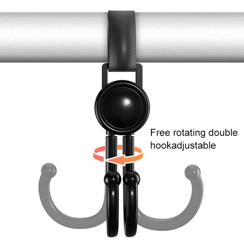 4pcs Universal Car Seat Back Hooks – Interior Hanging Storage Hooks for Bags