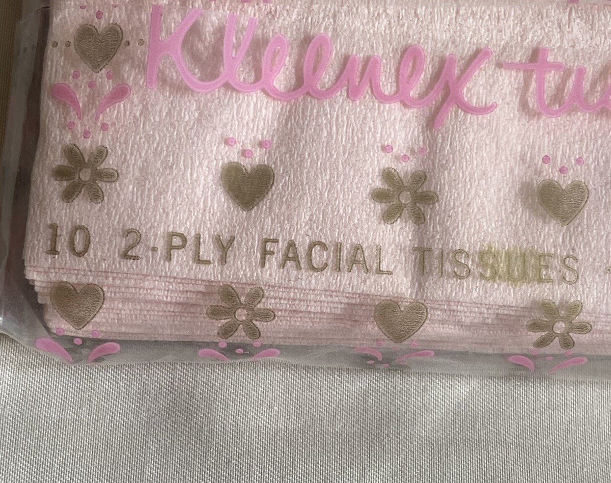 Vintage 1964 Pink Kleenex 10 2-Ply Facial Tissues Purse Pack