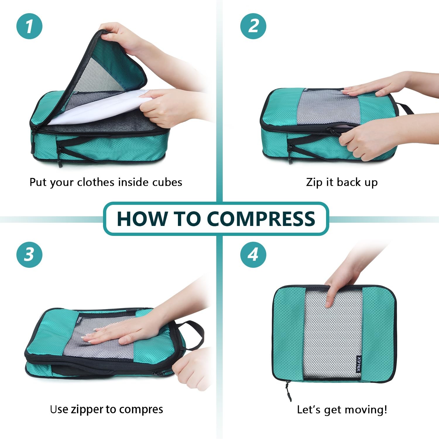 Compression Packing Cubes for Suitcases,5 Set Travel Essentials, Lightweight …