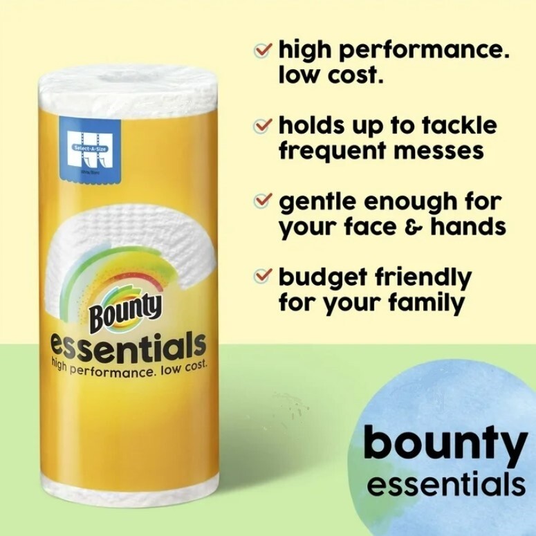 Bounty Essentials Select-a-Size Paper Towels, 6 Double Rolls
