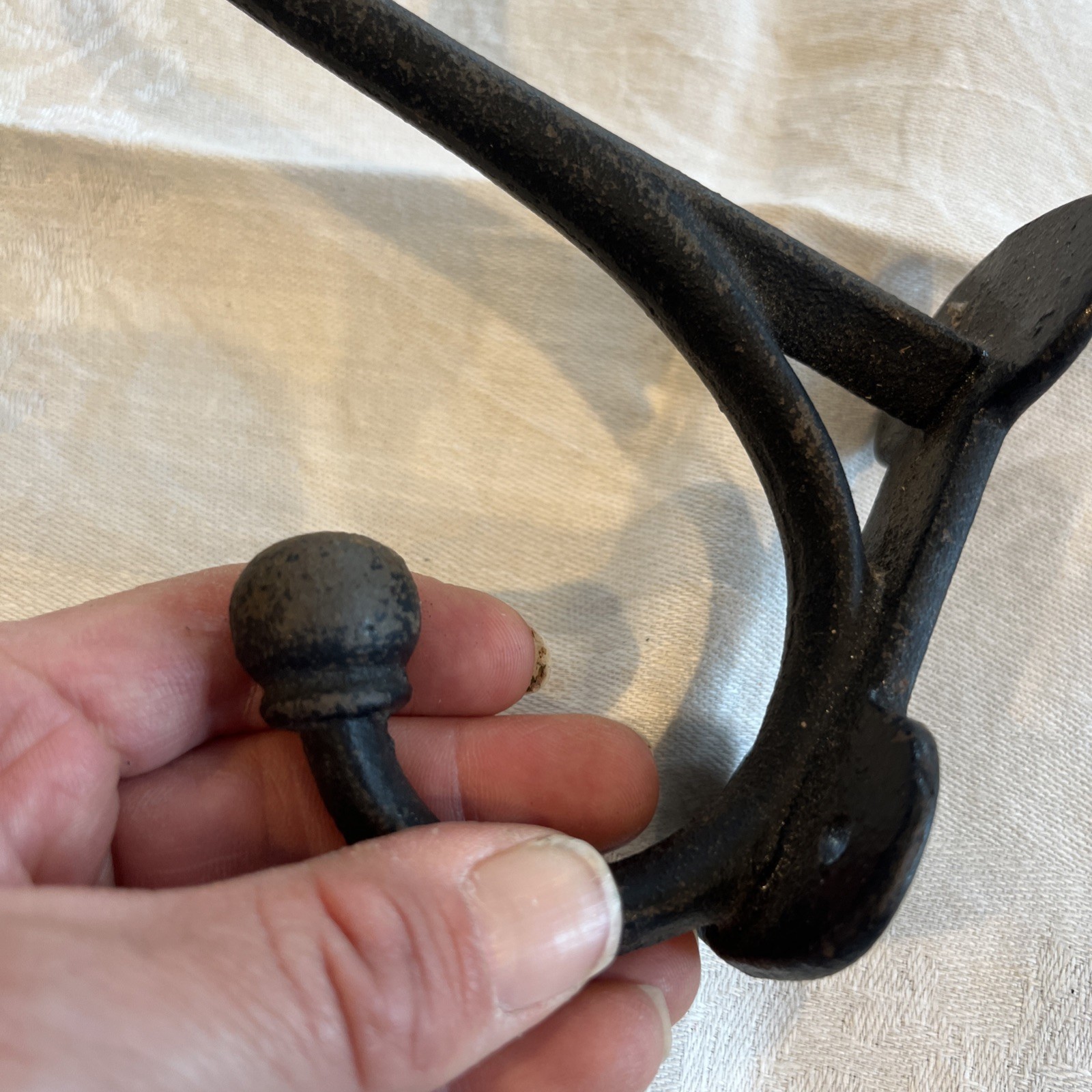 Cast Iron Large Coat Hook/Harness/Tack Hook 5.5” Set of 2