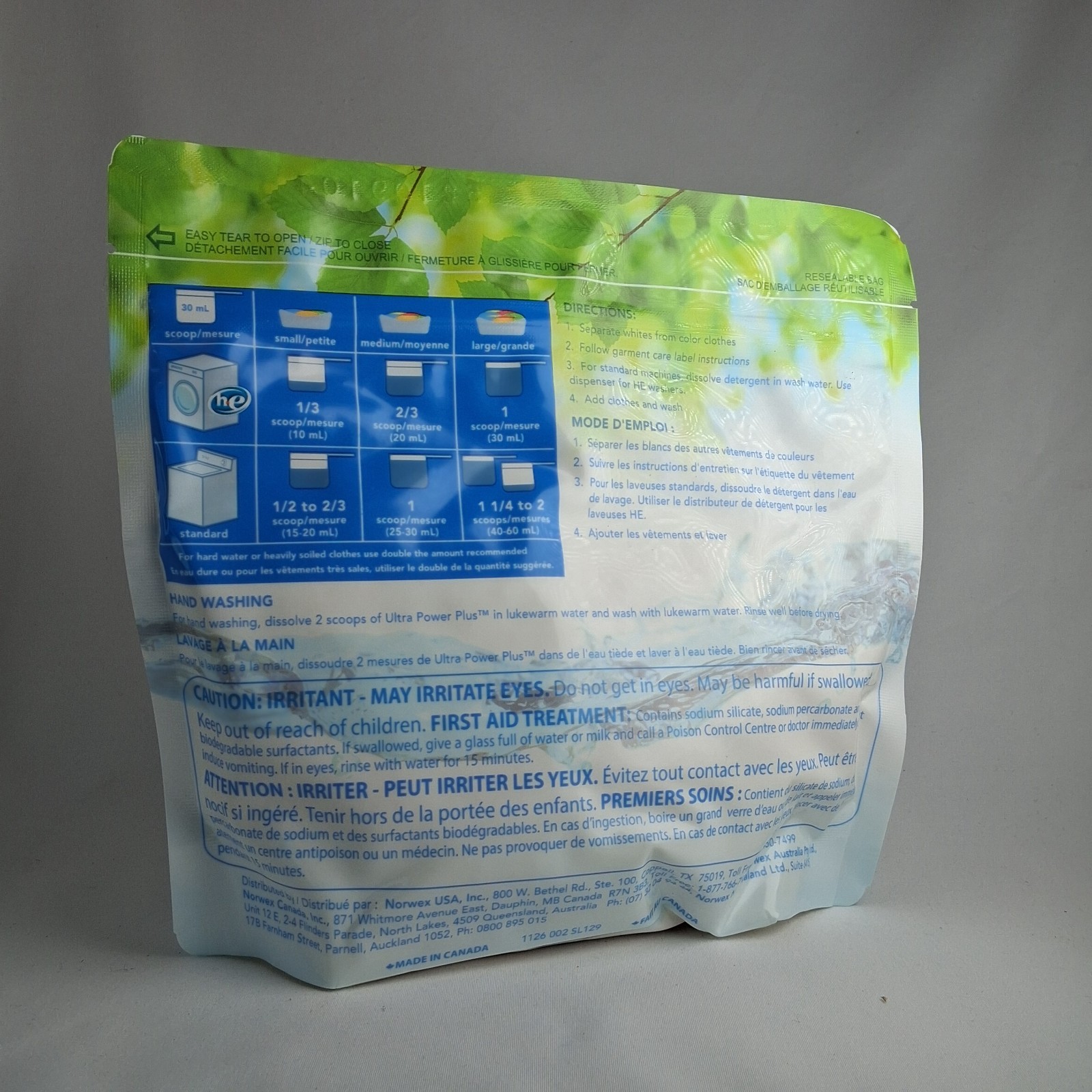 Norwex Ultra Power Plus Laundry Detergent Powder | 50 HE Loads | 1.1lb 500g NEW