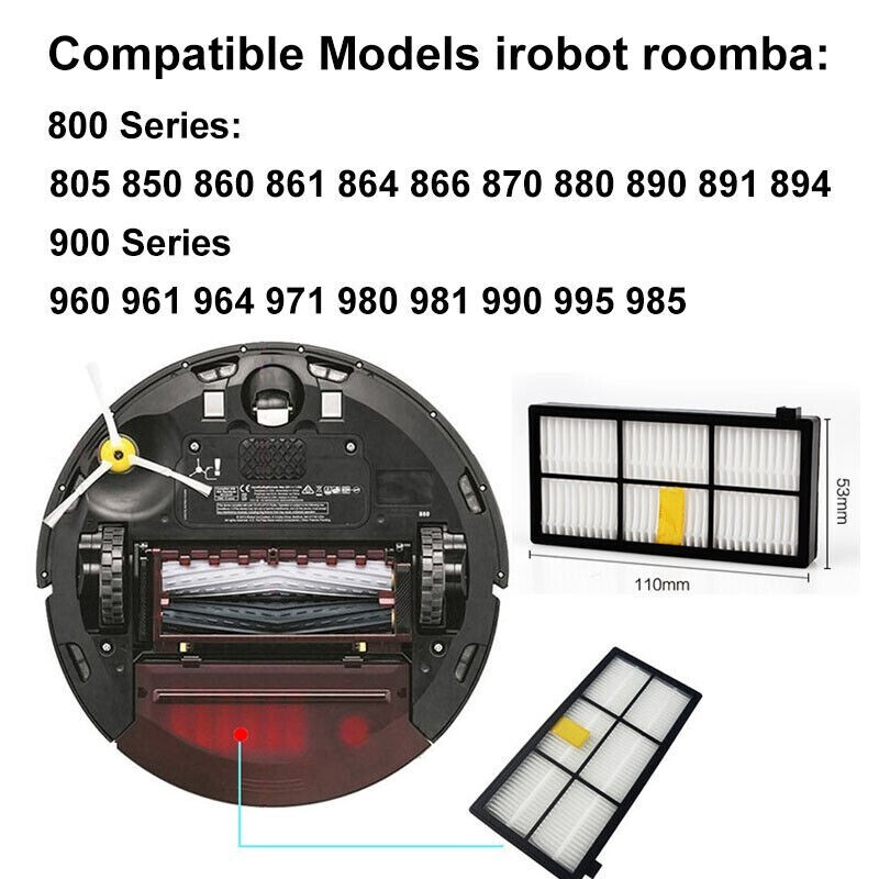 One Single Filter for iRobot Roomba 900 960 961 964 971 980 981 990 995 985 more