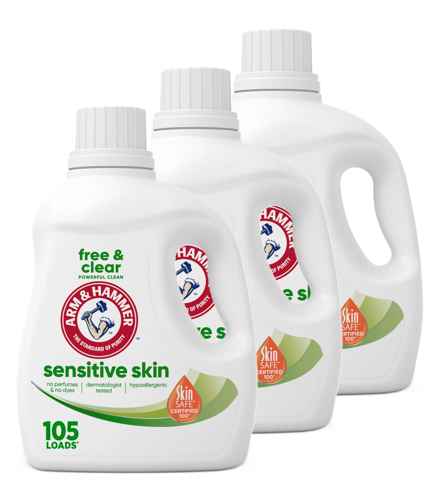 ARM & HAMMER Sensitive Skin Free & Clear Liquid Detergent, 105 fl oz, 105 Loads