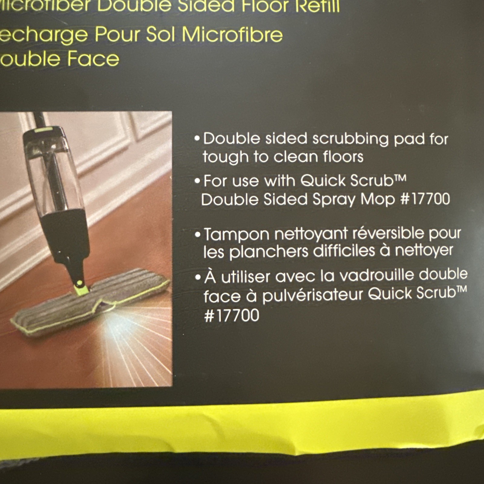 Casabella Quick Scrub Microfiber Double Sided Floor refill For Mop #17700