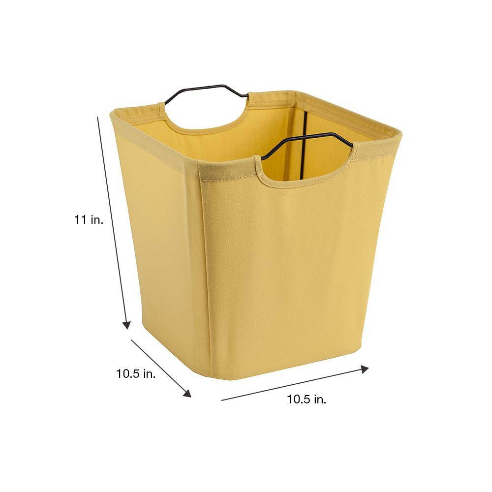 10.5 In. W X 11 In. H X 10.5 In. D Yellow Wire Framed Fabric Drawer