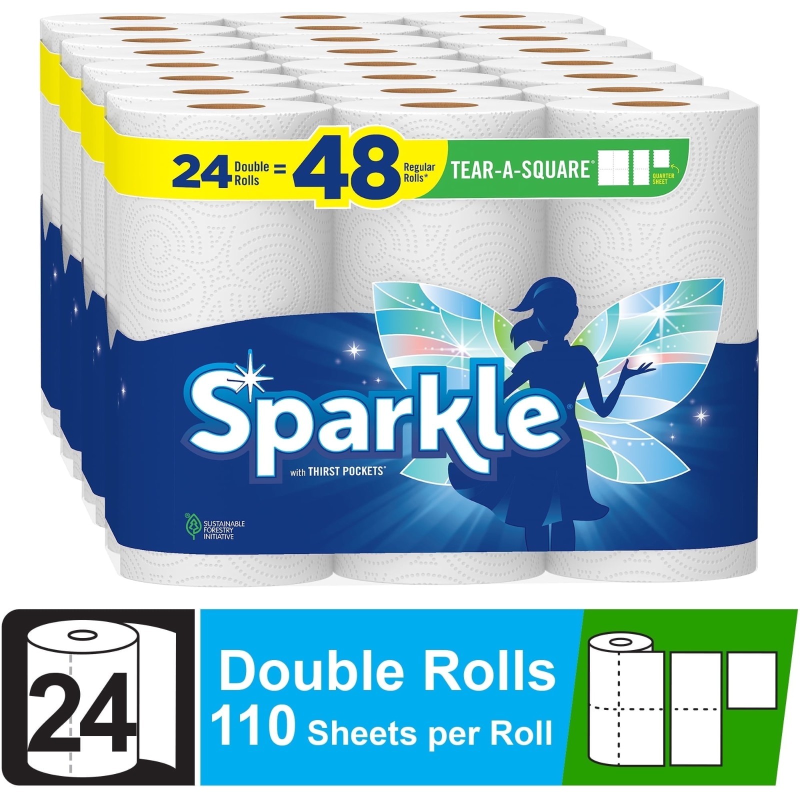 Pick-A-Size Paper Towels, 24 Double Rolls= 48 Regular Rolls Paper Towel