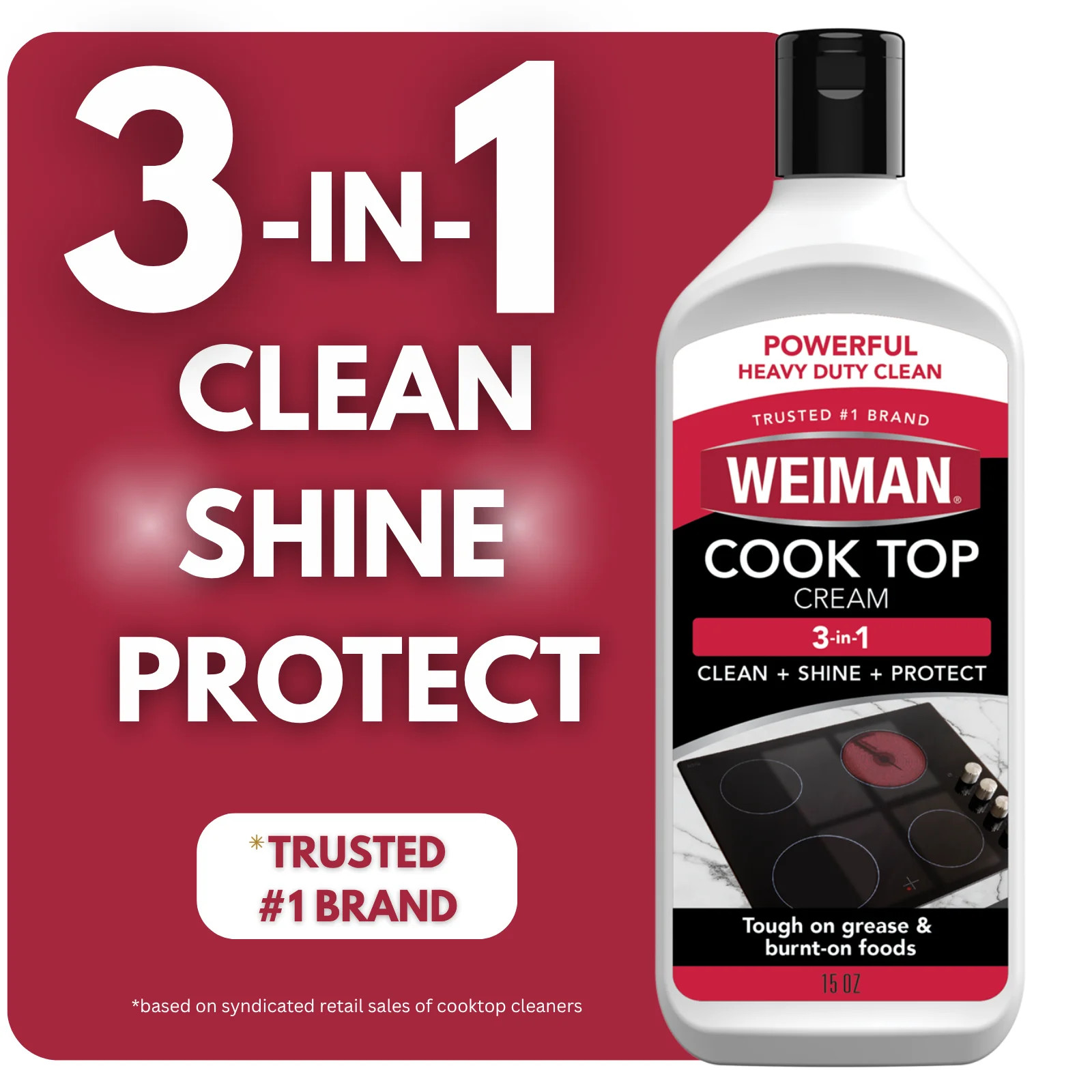 Weiman Glass Cook Top Cleaner, 15 Oz || Free Shipping