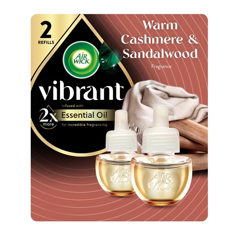 Air Wick Vibrant Scented Oil Air Freshener Refills – Warm Cashmere & Sandalwood