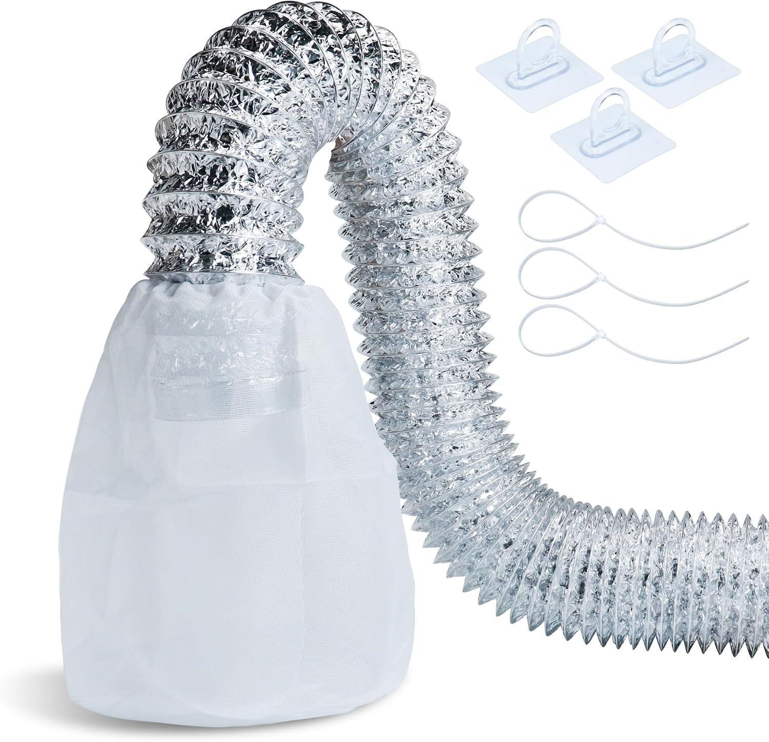 2 Pack Dryer Vent Lint Bags, Indoor Outdoor Dryer Vent Lint Traps to Capture Lin