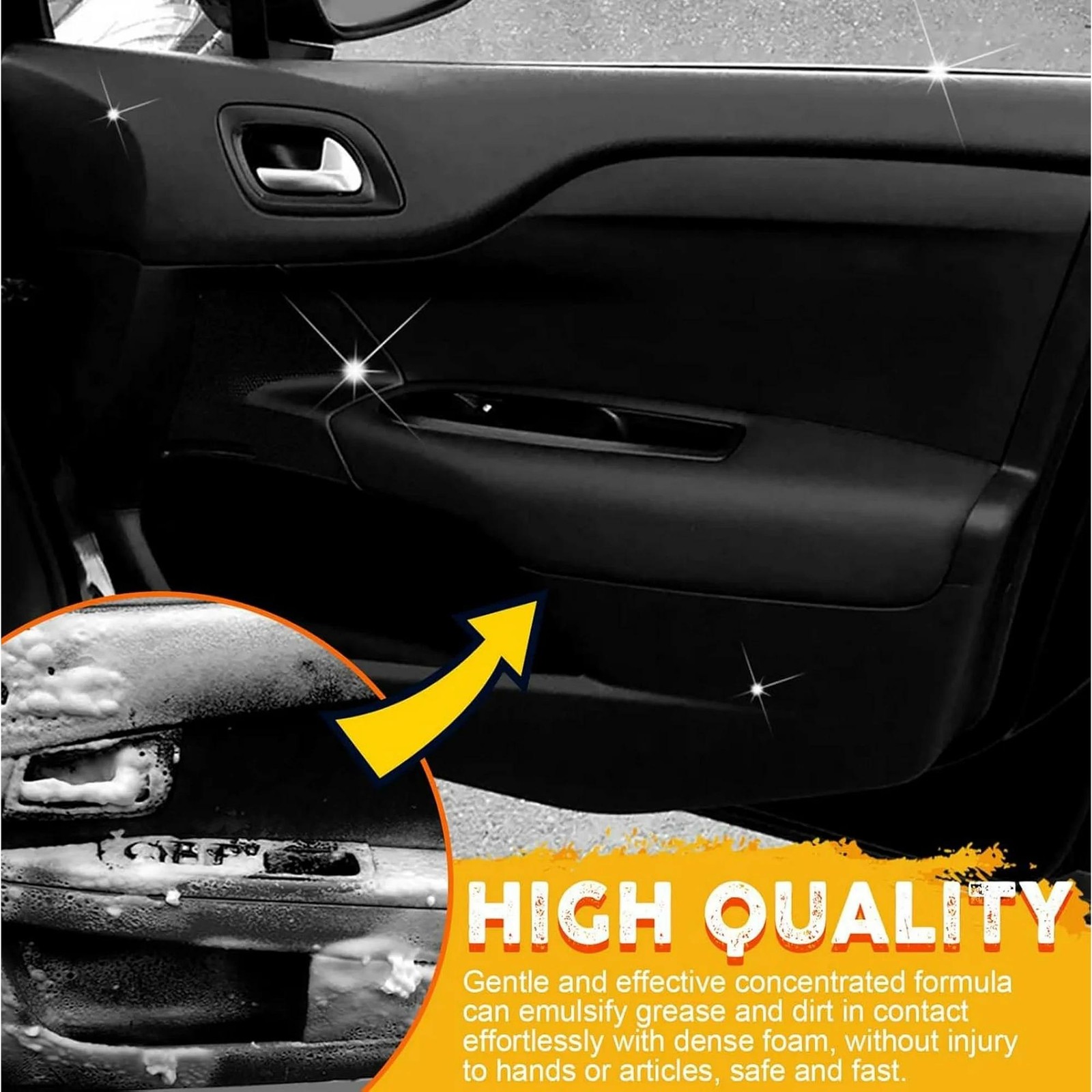 1-3PC Multifunctional Car Foam Cleaner, 250ML for Cars Steering Wheel, Interiors