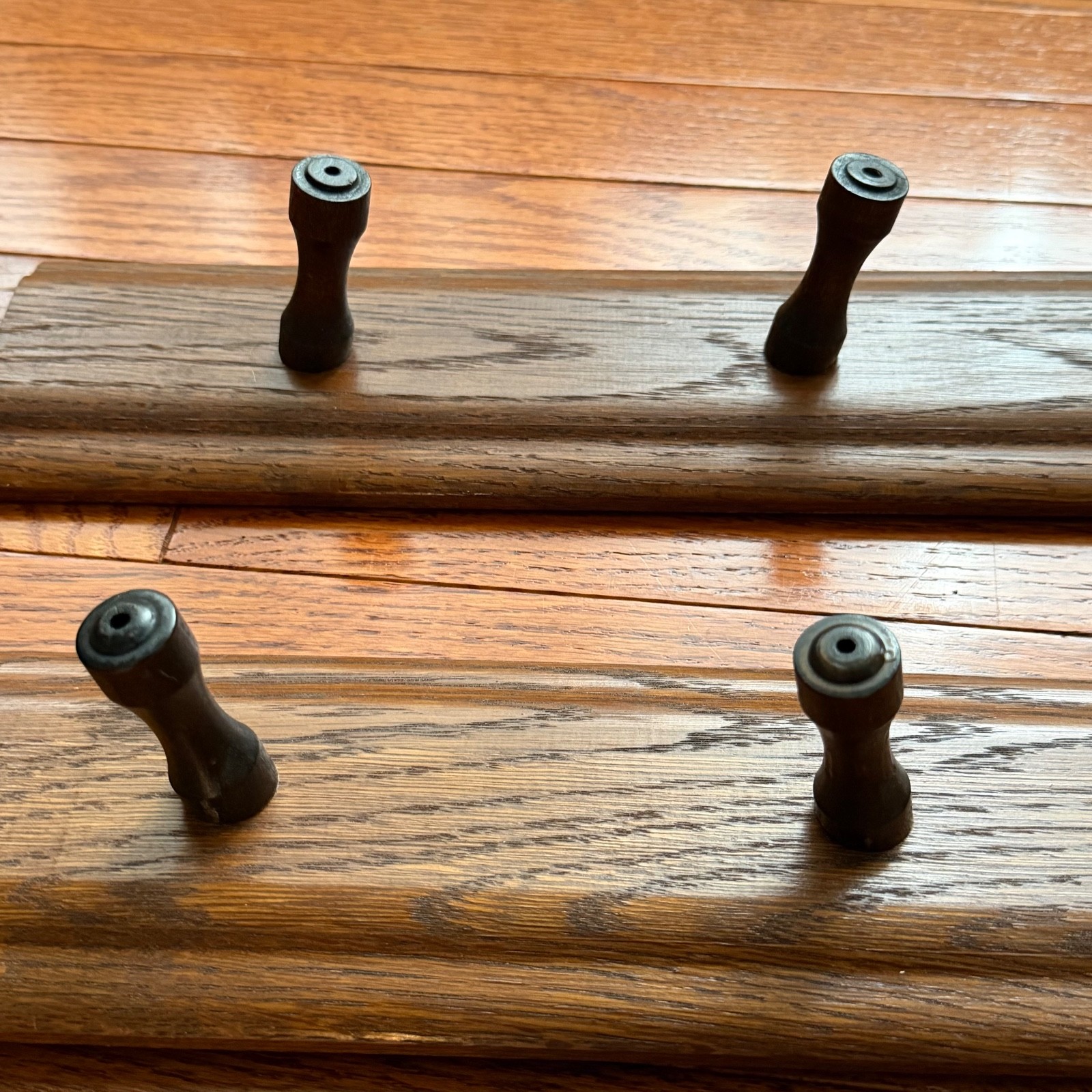 VTG Solid Oak Baseball Cap Hat Racks (Set of 2) – 36″ Wall Mount Hat Display Peg