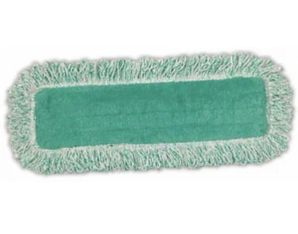 Rubbermaid Commercial Products Microfiber GREEN 18″ Dust Pad w/ Fringe Q408 FS