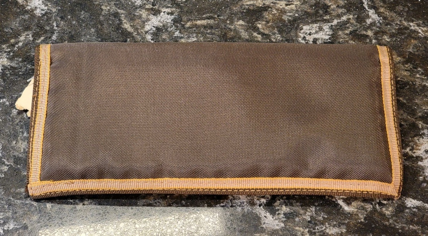 Vintage 1970s Coupon Pac Beige Nylon Pouch Organizer Clutch with Coupon Dividers