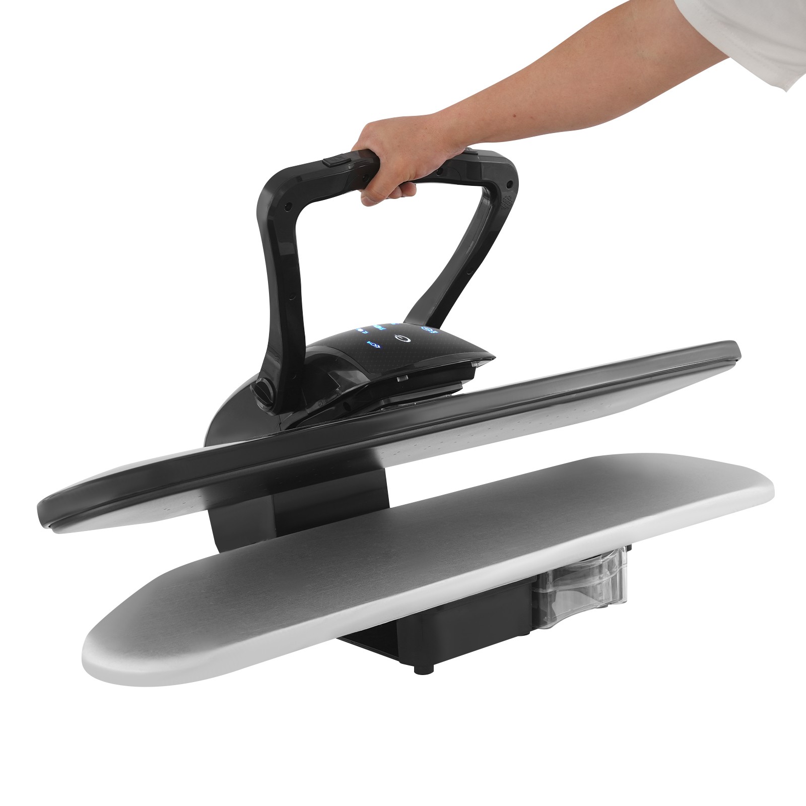 Professional 1600W Steam Press with LCD Display for Easy Clothes Ironing