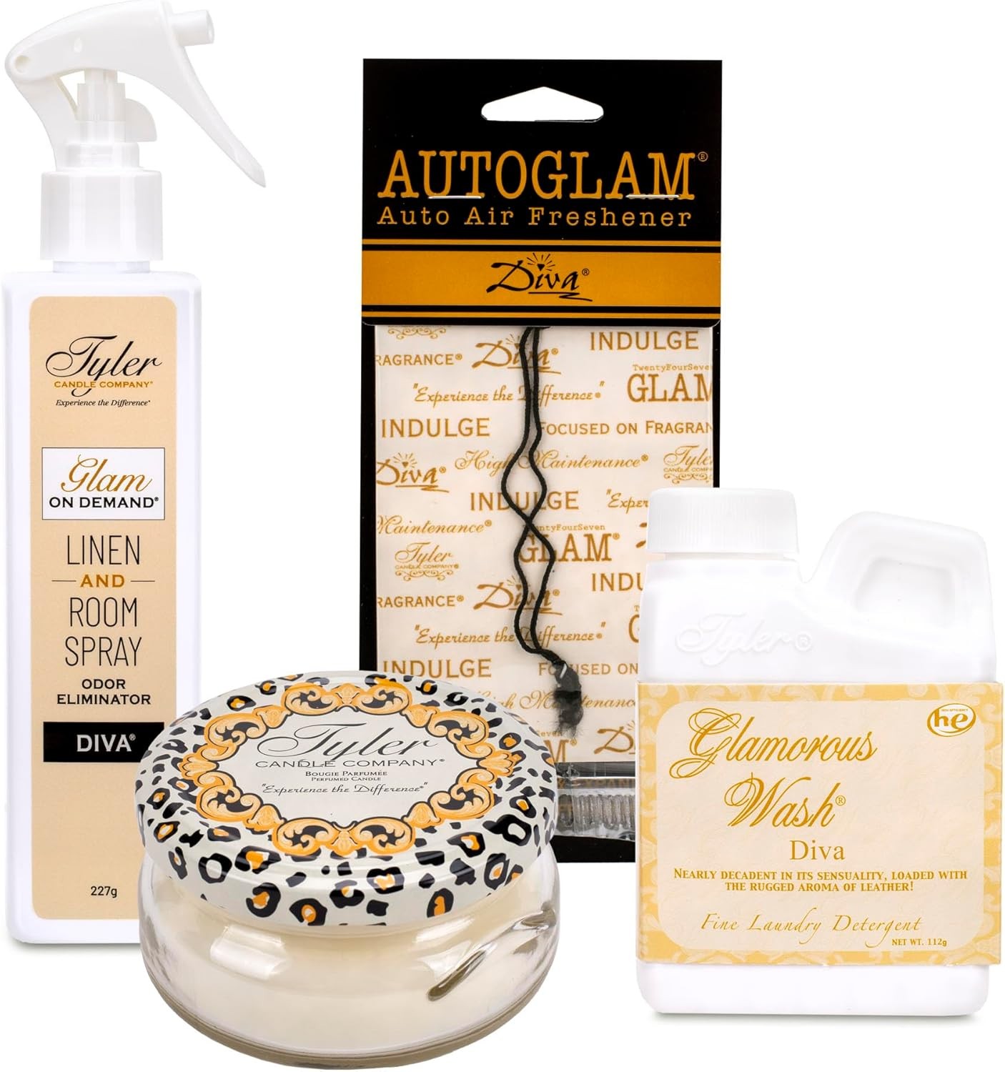 Tyler Candle Diva Glamorous Gift Suite VI (Spray, Wash, Candle, Autoglam)