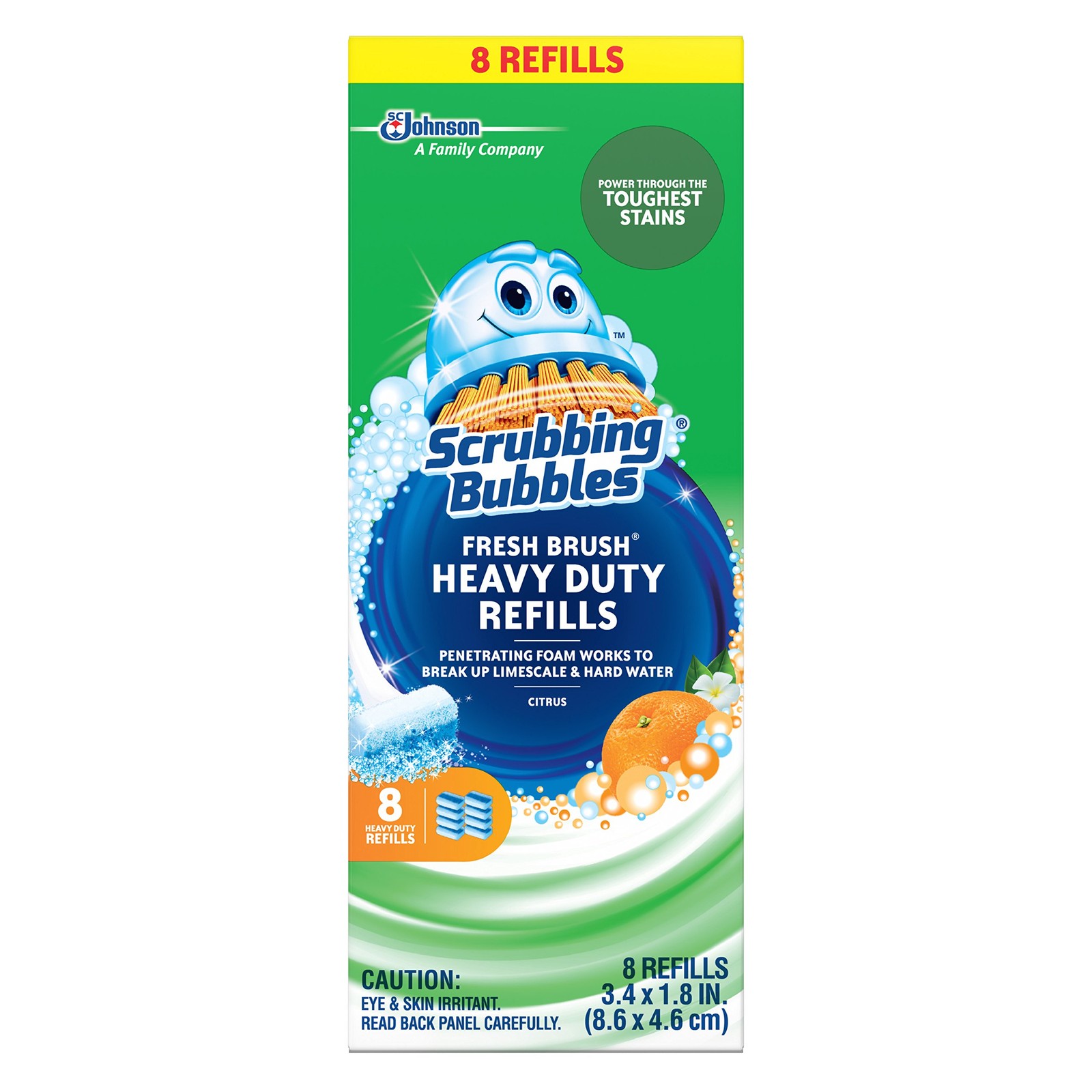8-Pack Flushable Pack 1 Heavy-Duty Toilet Wand Refills Fresh Brush