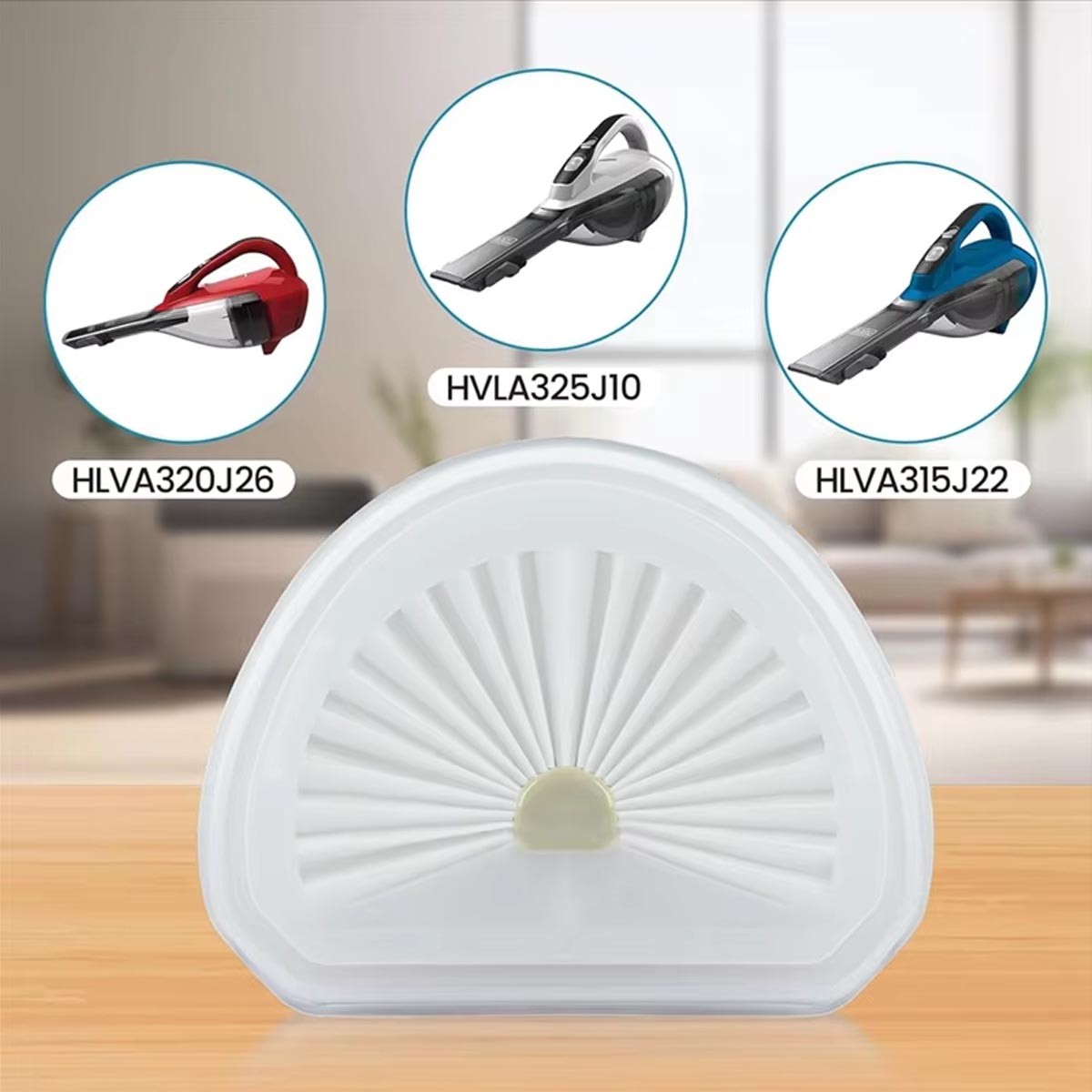 4-Pack Filter VLPF10 for Black + Decker HLVA Series Dustbuster Hand Vacuum