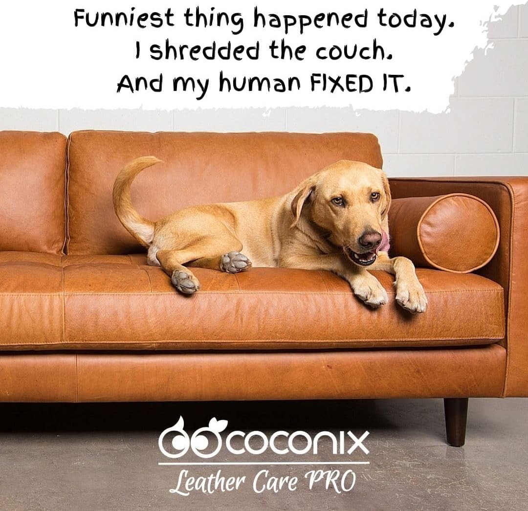 Leather & Vinyl Repair Kit, Fix Tears, Holes, Scratches and Peeling on Leather..