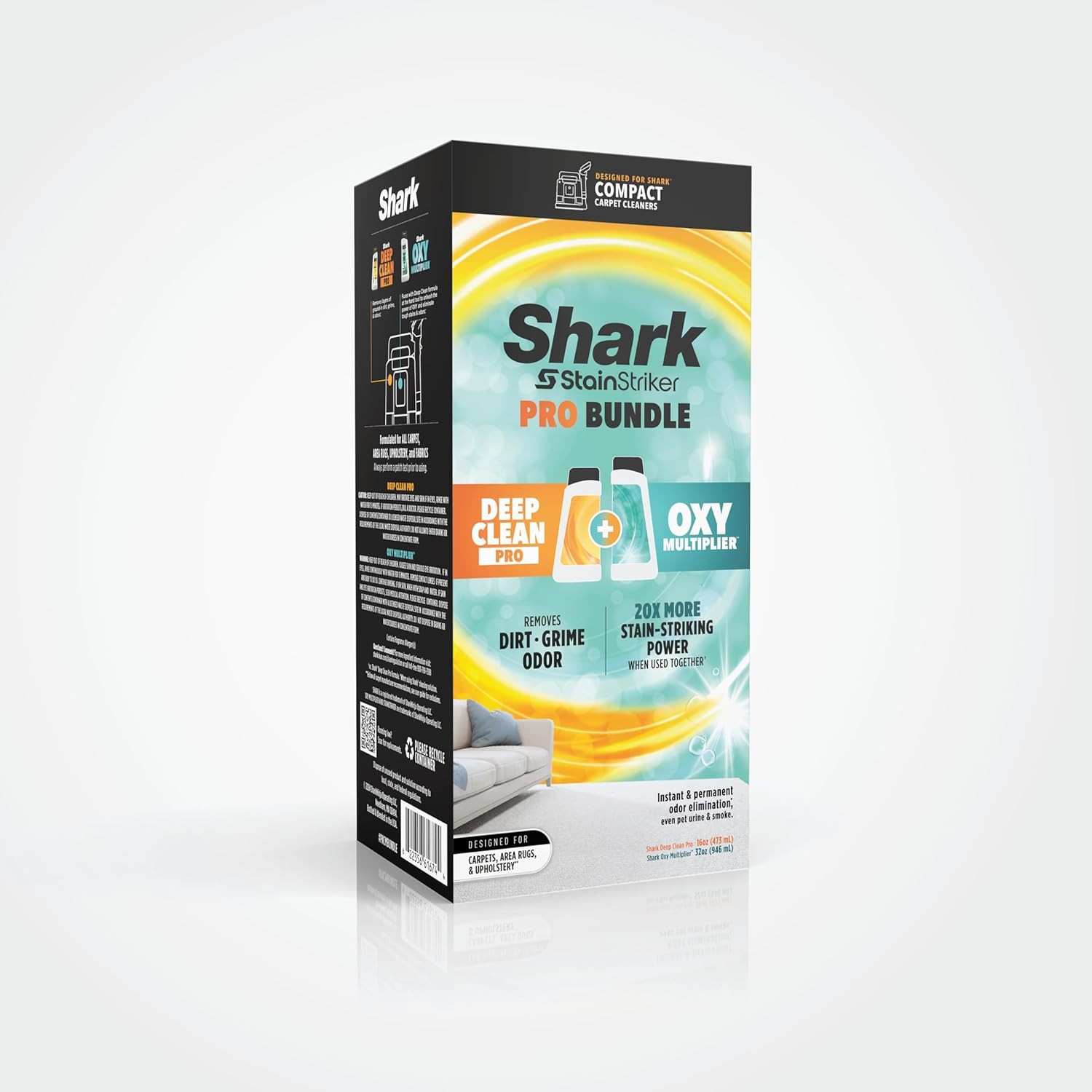 Shark Stainstriker Cleaning Solution Bundle for Portable Cleaners, Carpet and Ar
