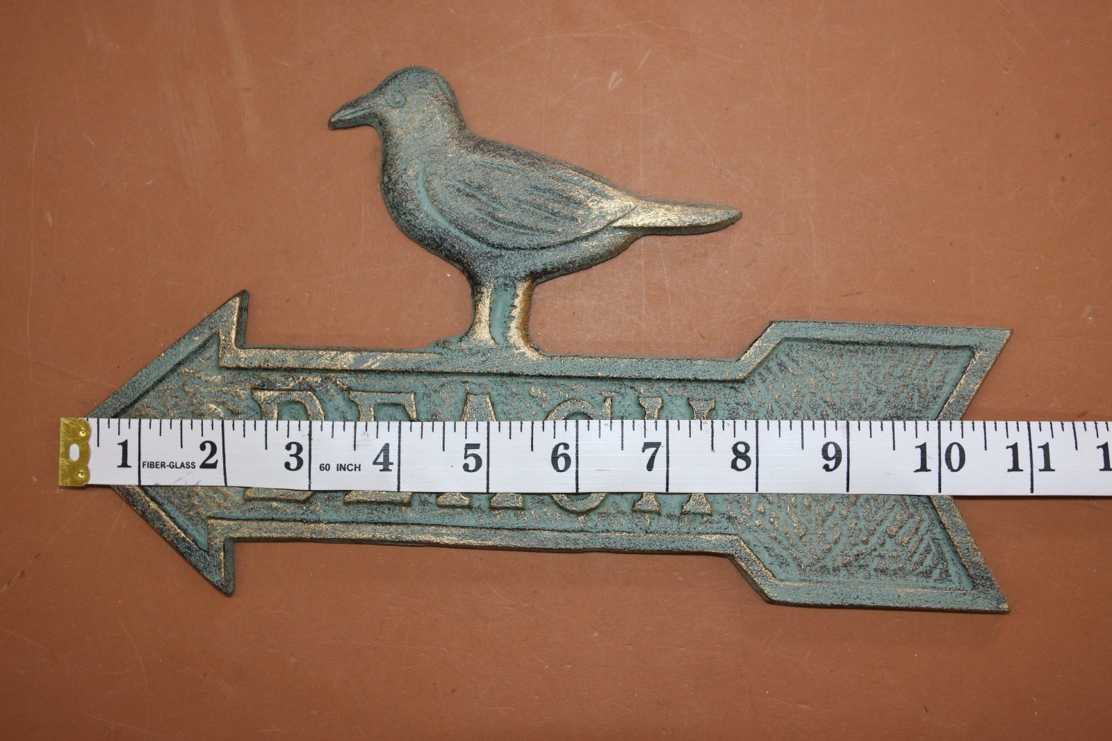 (5)BEACH DECOR, Seagull Design Beach Sign Wall Plaque and Starfish Wall Hooks,