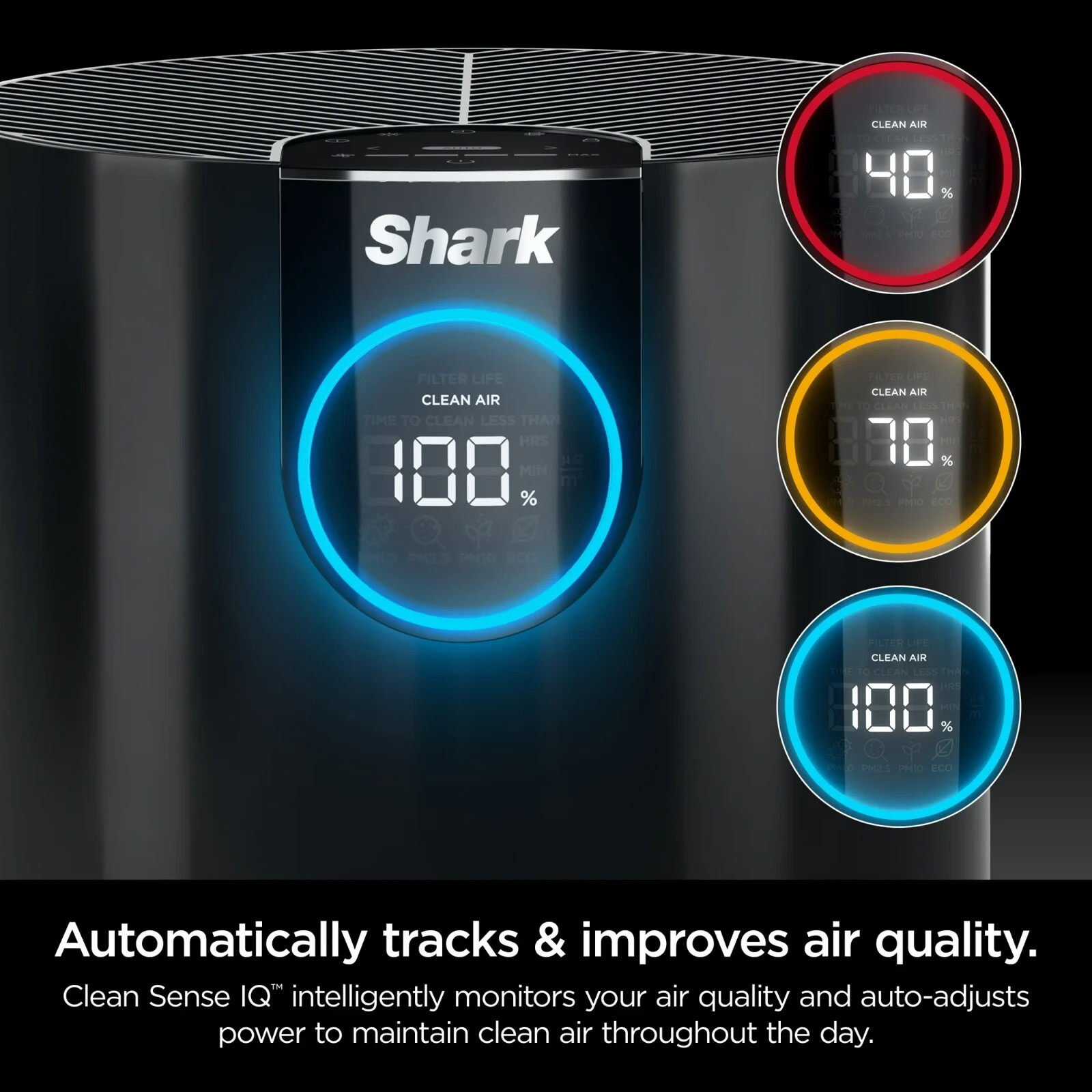 Shark HP100 Air Purifier MAX w/Nanoseal HEPA Cleansense IQ Cleans up to 500 Sq