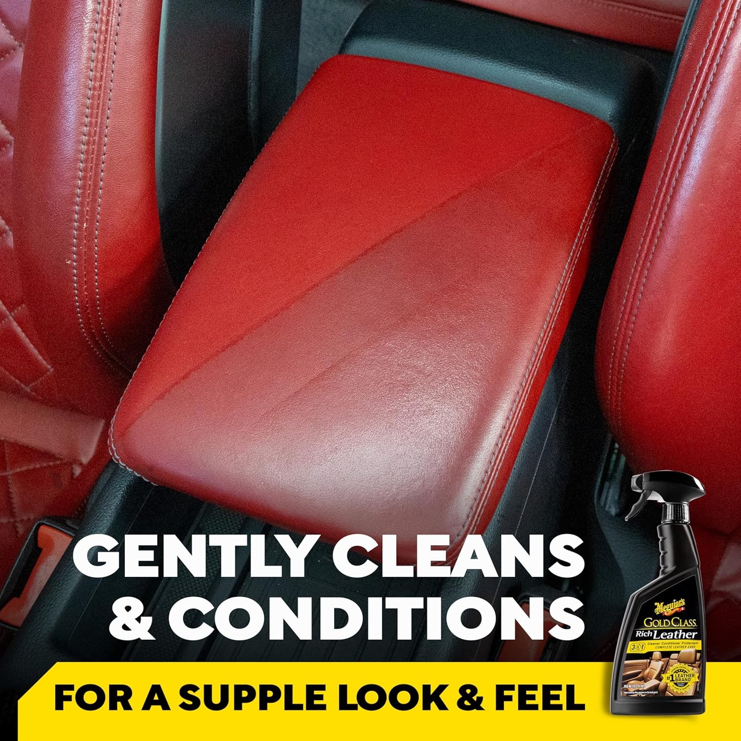 Meguiar’s Gold Class Rich Leather 3-in-1 Spray, 15.2 oz, 2 Packs