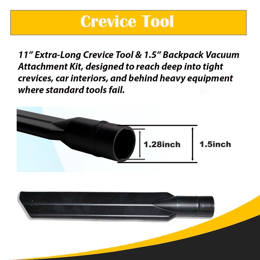 Fits For Fit All Commercial 1 1/2” Plastic Black Crevice Tool 14-1802-61, FA-54