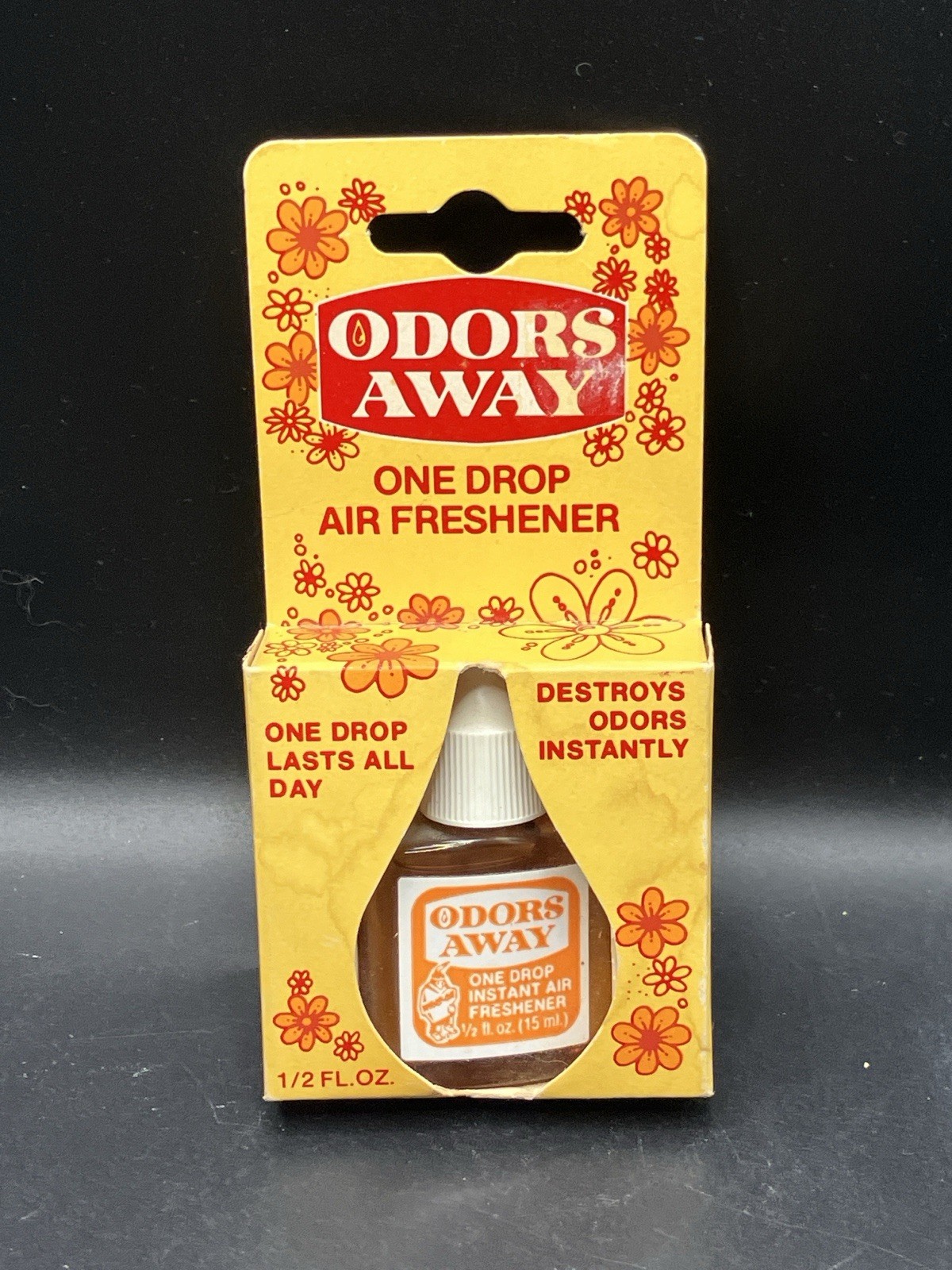 Vintage Odors Away Air Freshener Wrap-On Inc New in Box 15 ml 0.5 fl oz