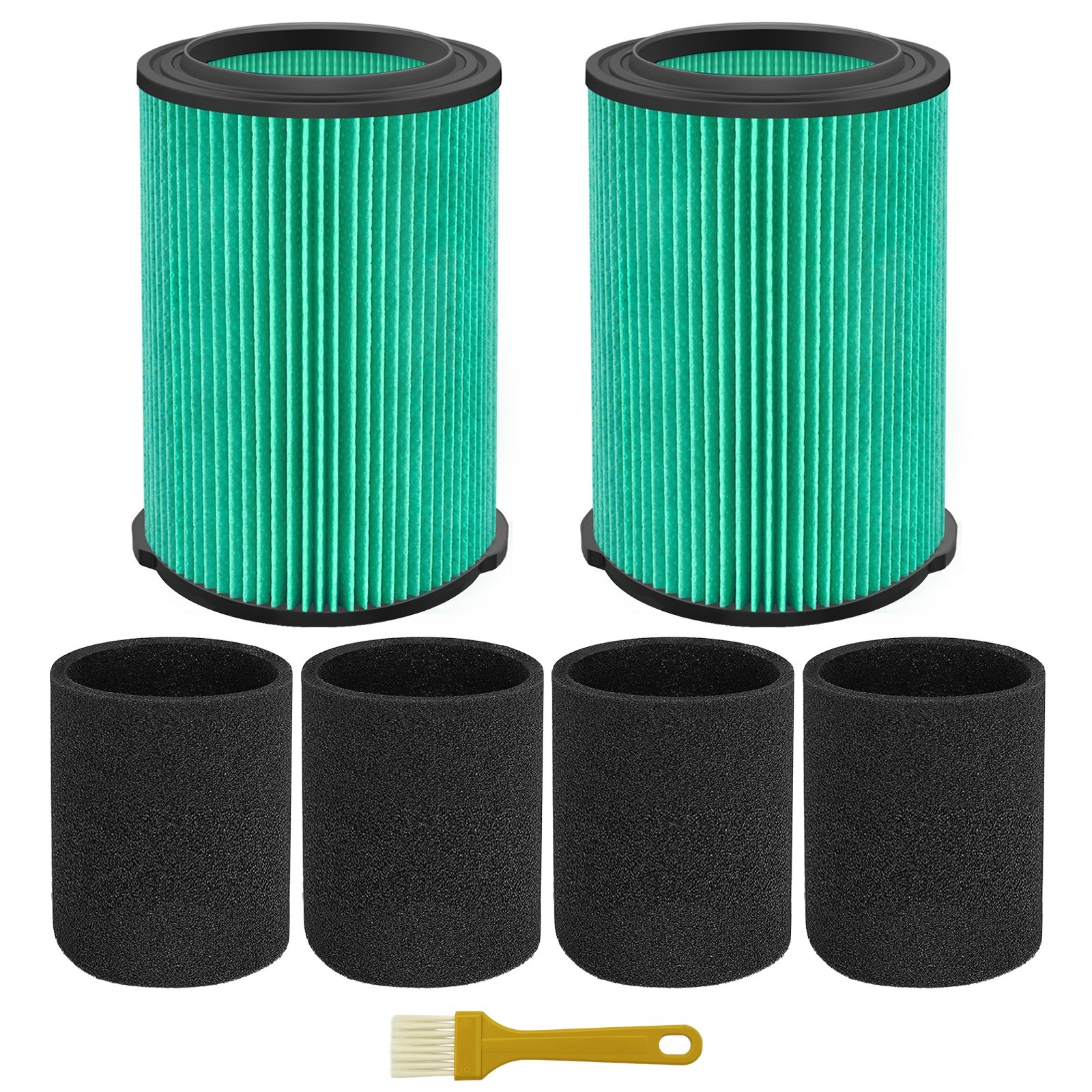2Pack VF6000 5-Layer Filter Fits Ridgid Shop Vac 5-20 Gal Wet Dry Vacuums